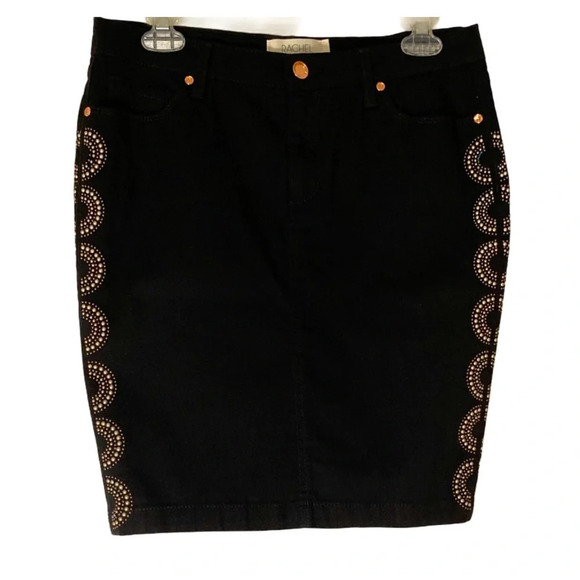 Rachel By Rachel Roy Dresses & Skirts - RACHEL ROY Denim Pencil Cut With Studs Mini Skirt Size 28
